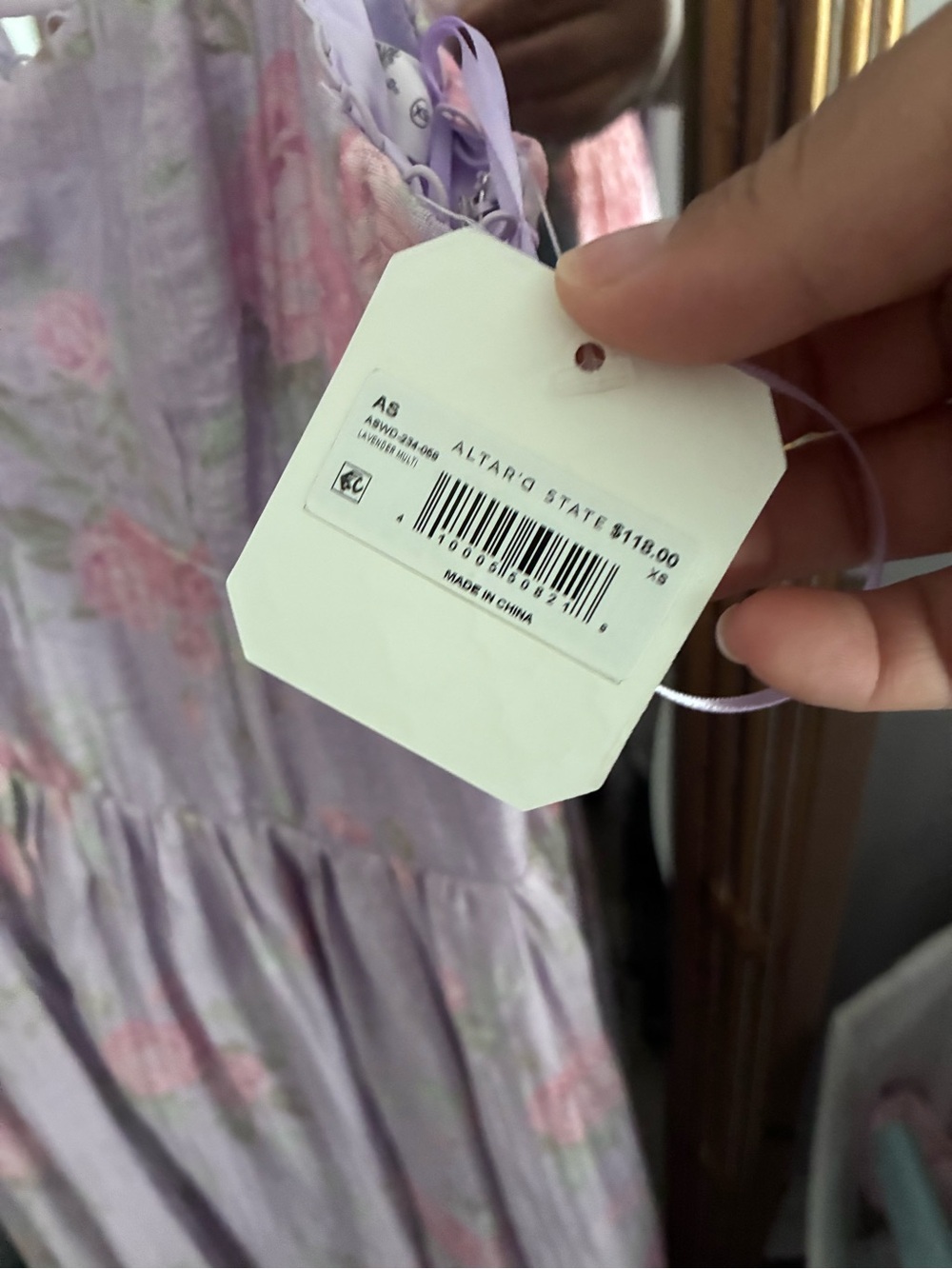 Altar'd State Lilac Floral Midi Dress - Picture 6 of 6